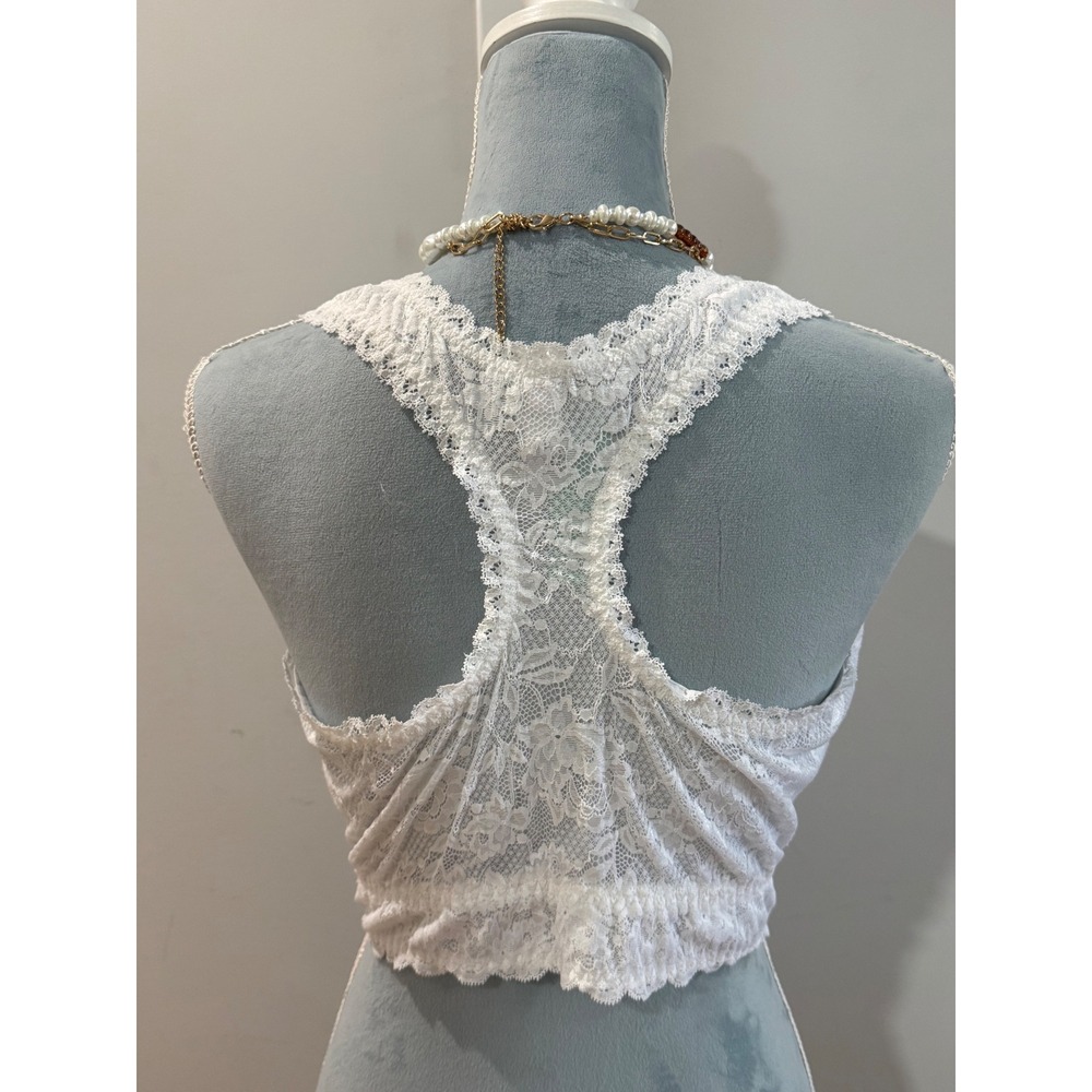Cosabella Never Say Never Ultra Curvy Racie Racerback Bralette White Wireless - Picture 8 of 11